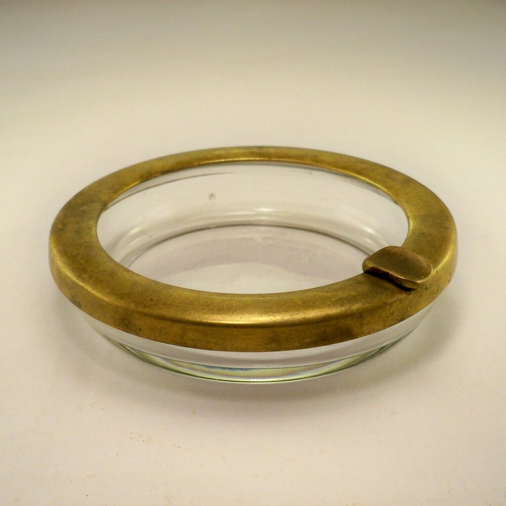 Antique 40s Ashtray* Sold Brass Top